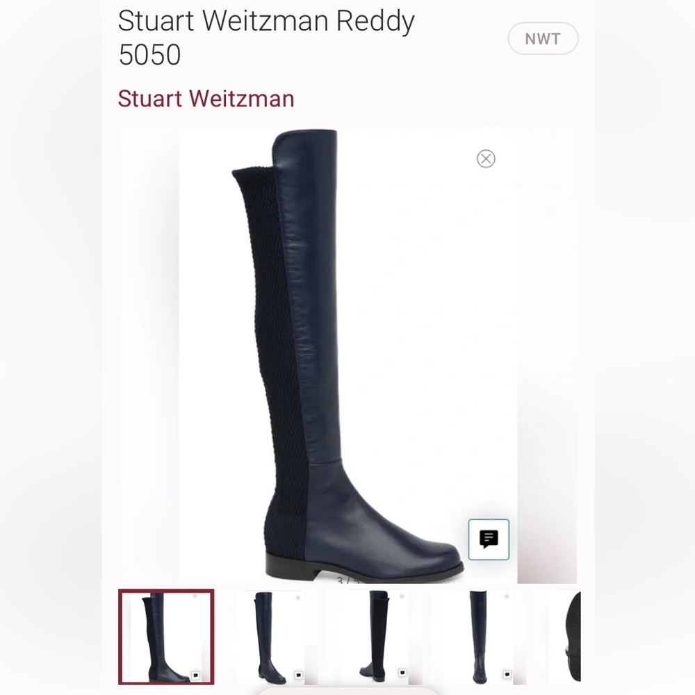 Brand NEW Stuart Weitzman 5050 Over the Knee Black Boots 7.5